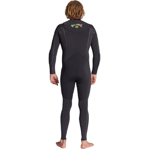 2023 Billabong Dos Homens Absolute 3/2mm Chest Zip Gbs Wetsuit Abyw100192 - Black Fade